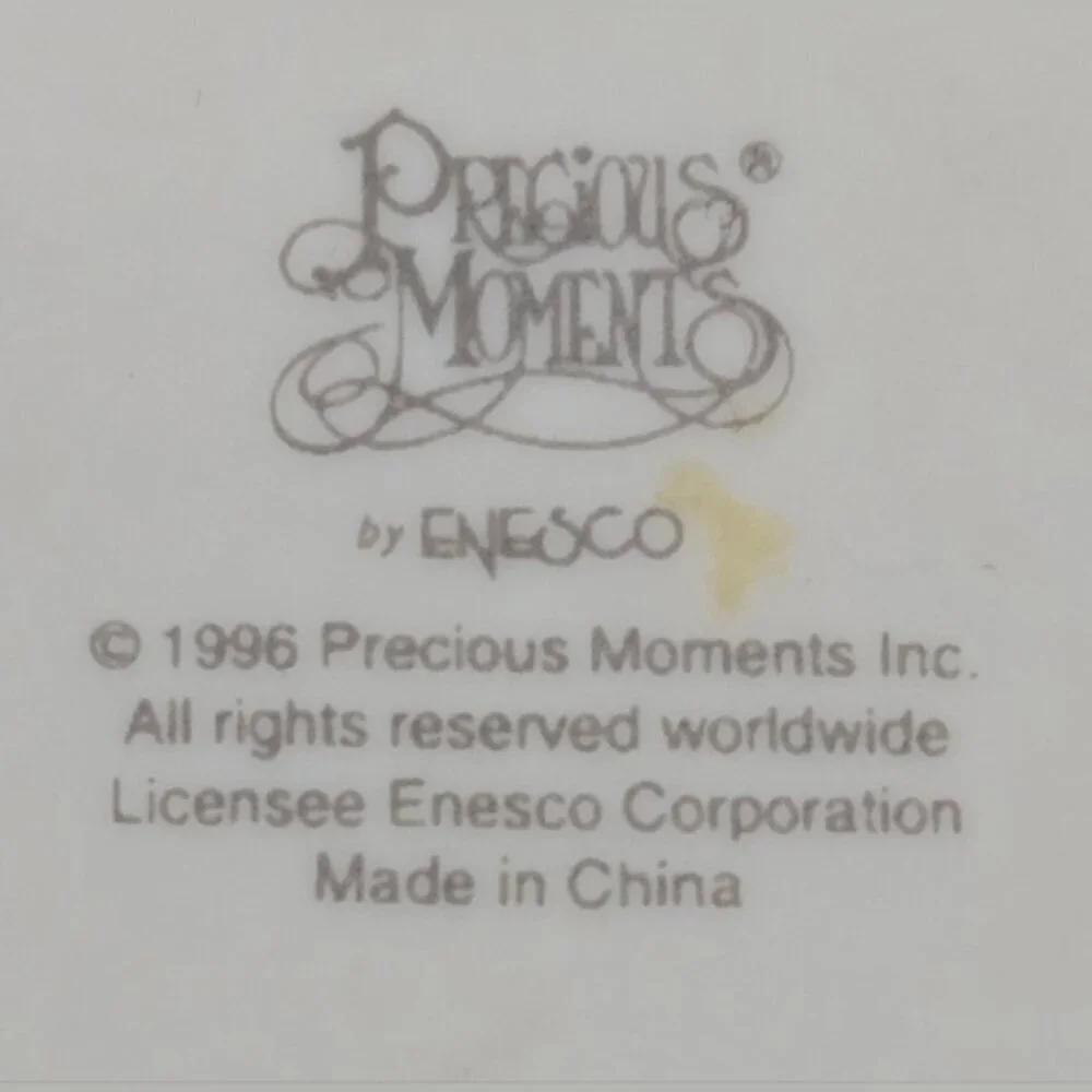 1996 Precious Moments Heart Shape Jewelry / Trinket Box